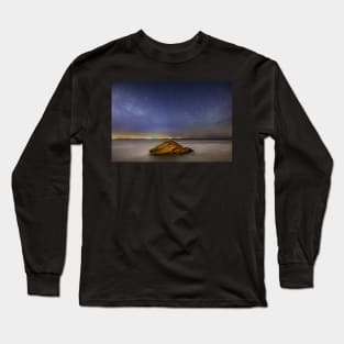 Mumbles Lighthouse at Night Long Sleeve T-Shirt